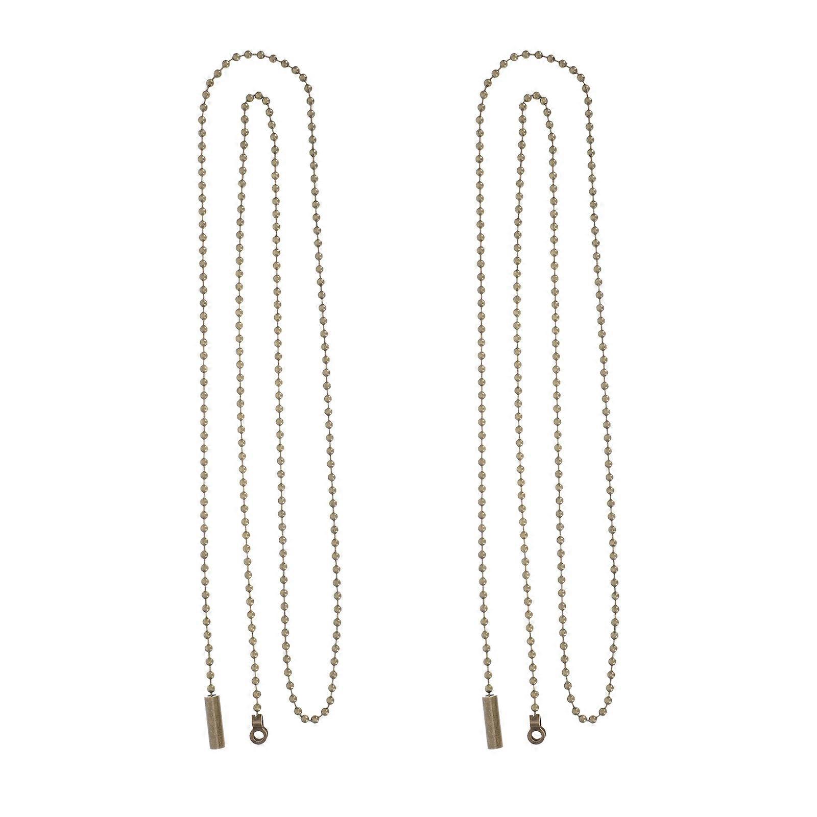 2pcs Durable Switch Pull Chains Beaded Ball Pull Chain String Extension Lamp Parts