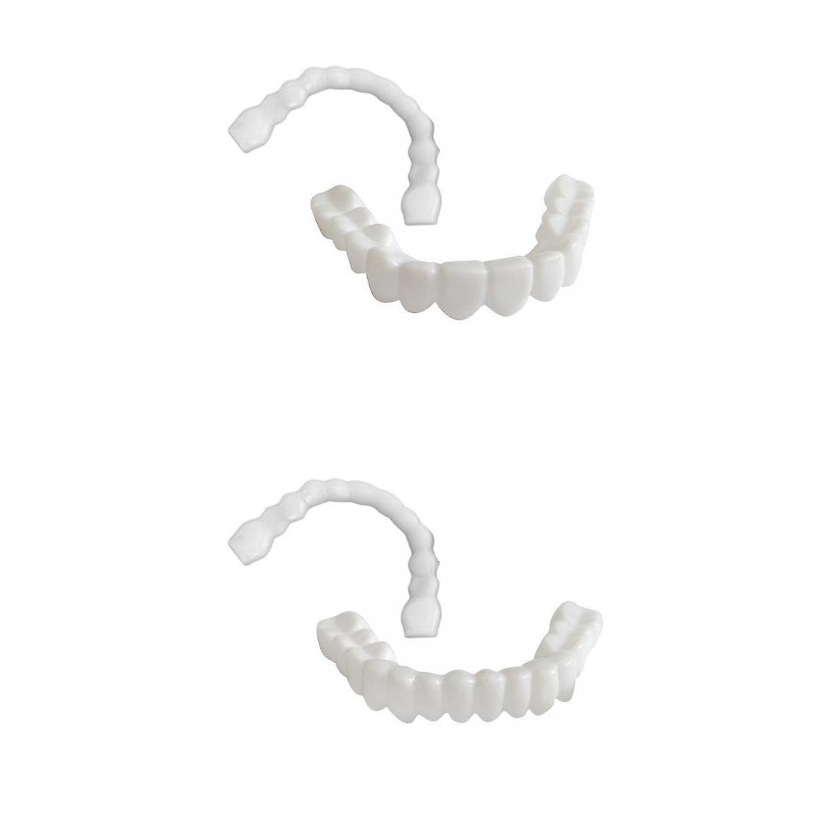 2xSoft Silicone Denture Teeth Veneers Temporary Fake Teeth  Upper  Top