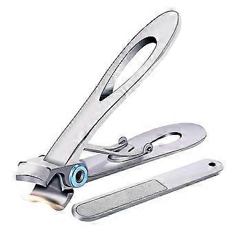 Ultrascharfer Zehennagelknipser, weite Backenöffnung 17 mm, robuster Edelstahl-Trimmer mit Federmechanismus für besonders große Nägel, ergonomisches Design inkl.