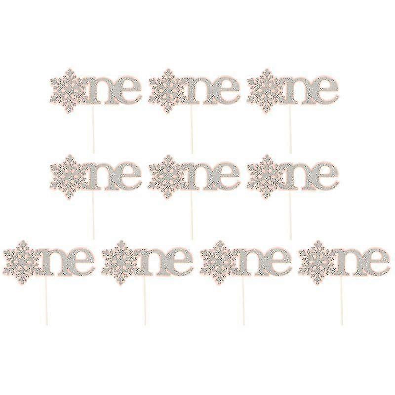 10pcs cake decorations , Snowflake Cake Pick