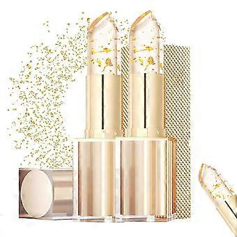 2PCS pH Color Changing Lipstick 24H Transferproof Wear with Deep Hydration and Glossy Finish