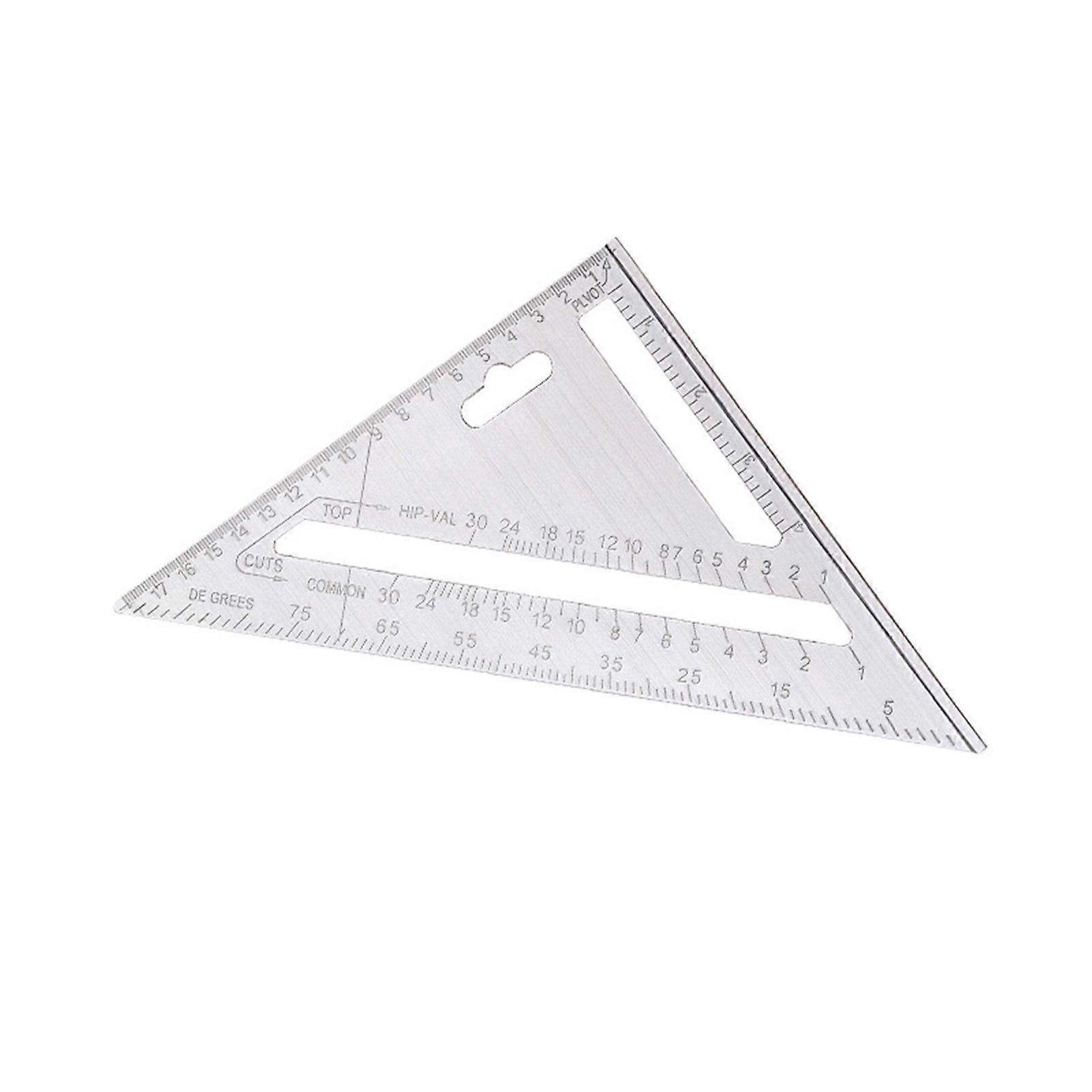 Triangle Ruler High Precise Compact Portable Multi-Functional Double Laser-Etched Ruler Carpenter Measuring Layout Tool