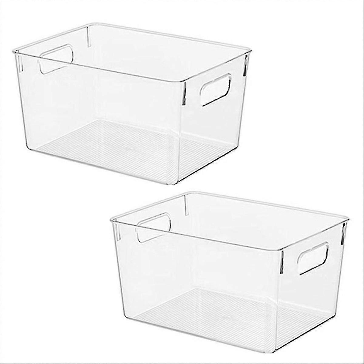 Kitchen Transparent PET Food Storage Boxes for Sorting & Stacking