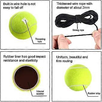 4 Paquetes Pelota de entrenamiento de tenis con pelotas de entrenamiento de tenis de cuerdas Entrenador de autopráctica Herramienta de entrenamiento de pelota de tenis Equipo para la práctica de entrenadores de tenis Ex