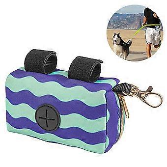 Dog Poop Bag Holder, Pet Garbage Bag Dispenser Holder Leash Attachment, 600d Oxford Cloth, Durable Metal Zipper Portable Dogs Garbage Bag, Suitab-ttww