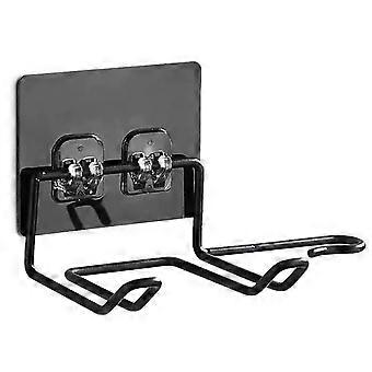 PDDA-Hair Dryer Holder Rack Bathroom Wall Mount Hair Straightener Dryer Holders Adhesive Cable Connector Holder