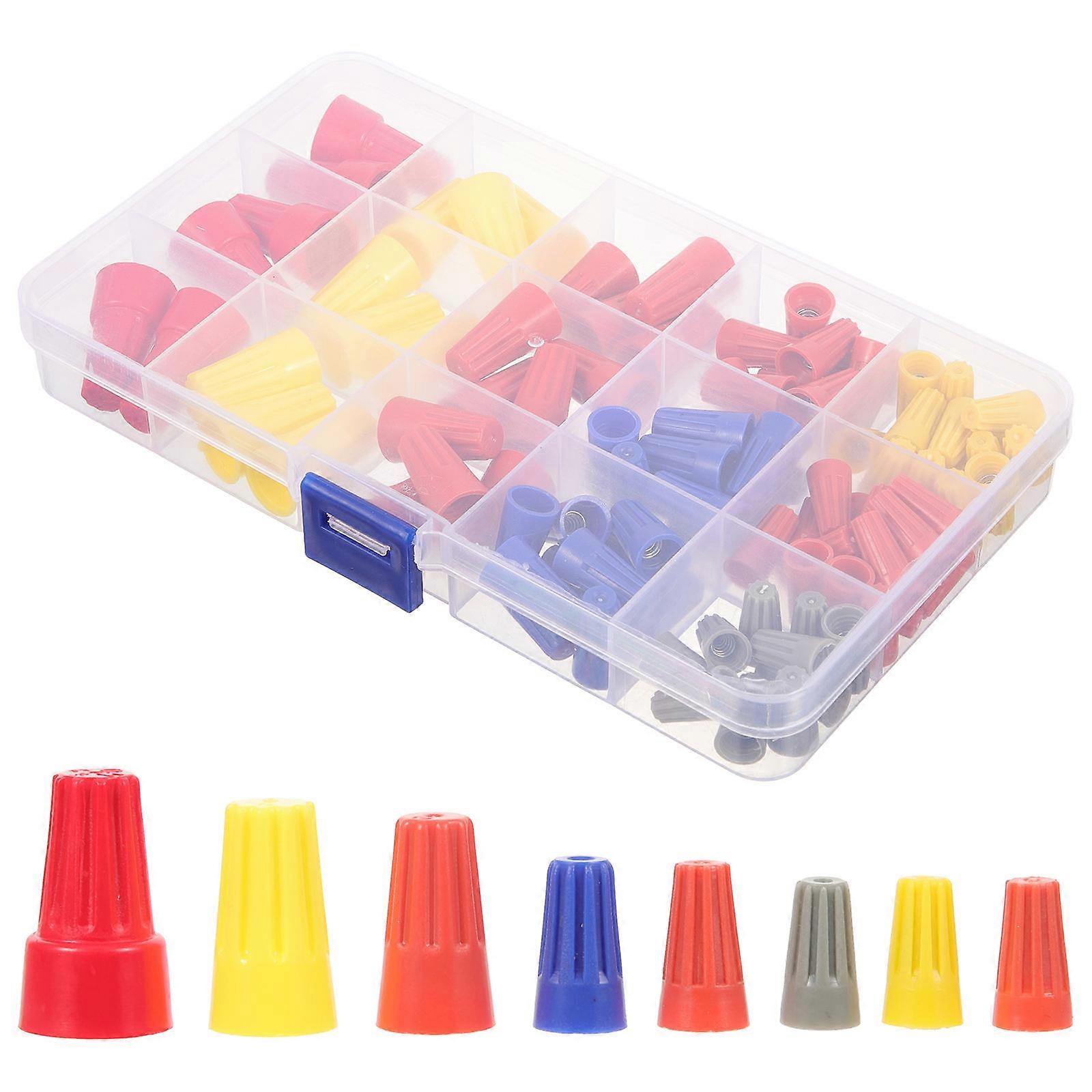 102pcs Electrical Connector Threaded Spring Insert Nut Electrical Wire End Connector