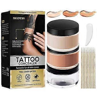 RUIYUE Tattoo Cover Up Concealer 2 Colors  Waterproof Full Coverage Foundation for Tattoos, Scars & Imperfections