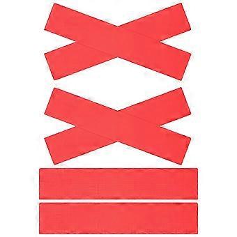 Bodenmarkierungen Basketballplatz Markierungskit Platz Linie Markierung Sportplatz Outdoor Training Rot 34,50 x 7,00 x 0,30 cm Wasserdicht 6 Stück