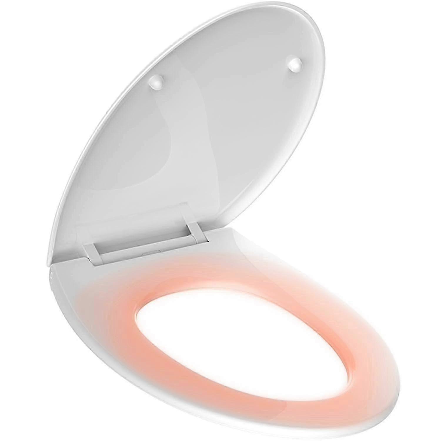 Siège de toilette chauffant de haute qualité avec veilleuse automatique, spécialement conçu pour les cuvettes allongées.