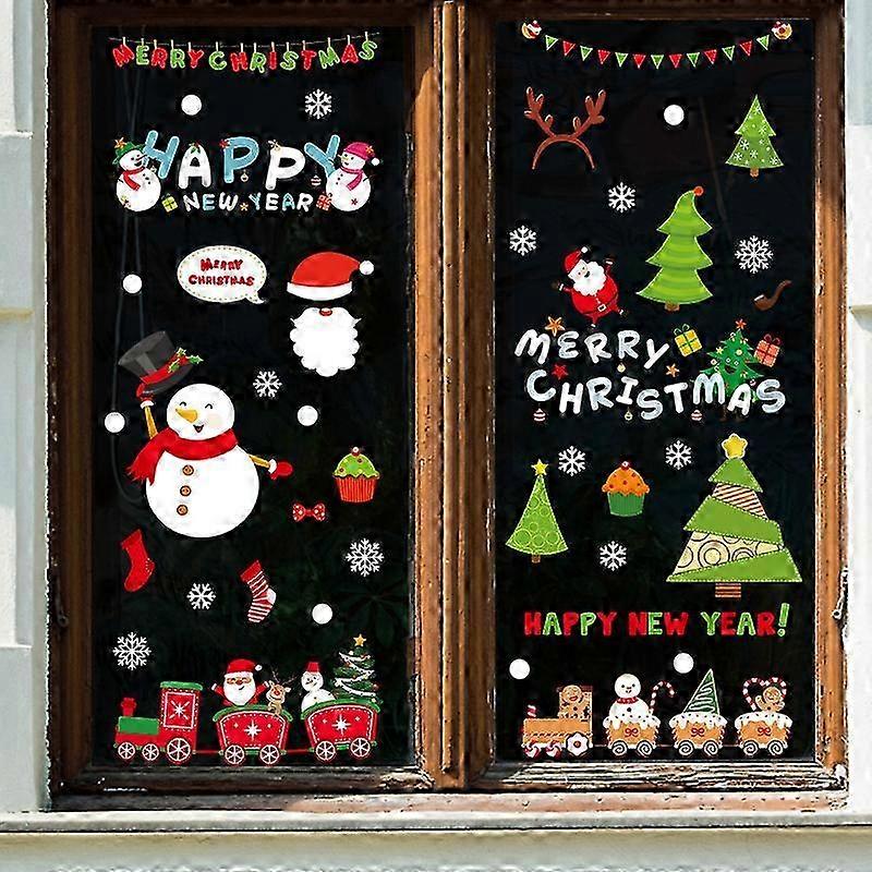 1SET Christmas Xmas Santa Removable Window