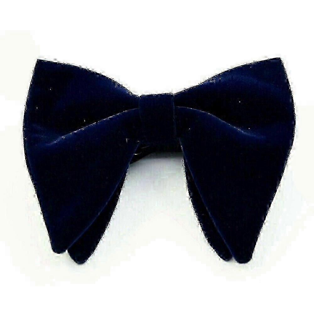Mens Oversized Velvet Bow Tie, Solid Adjustable, for Wedding Party