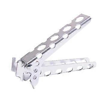 Portable Aluminum Alloy Anti-Scald Clip Lightweight Camping Pan Gripper Heat Resistant Silver Durable Outdoor Cooking Tool for Hiking