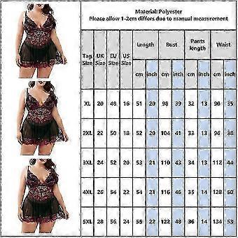 2025 Plus Size Women Sexy Lace Lingerie Dress G String Babydoll Nightwear Sleepwear