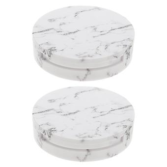 Pressed Powder Box Makeup Case Compact Container 4Pcs Assorted Color