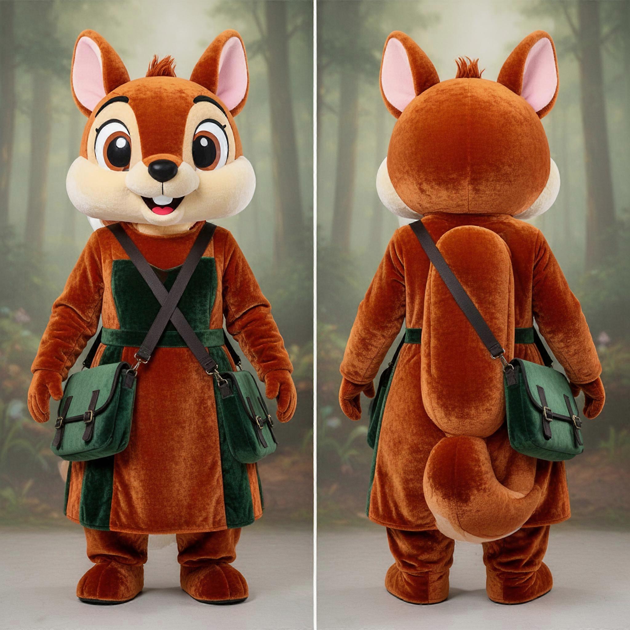 MASTICOT Rust Orange Wide Eyed Flying Squirrel Mascot