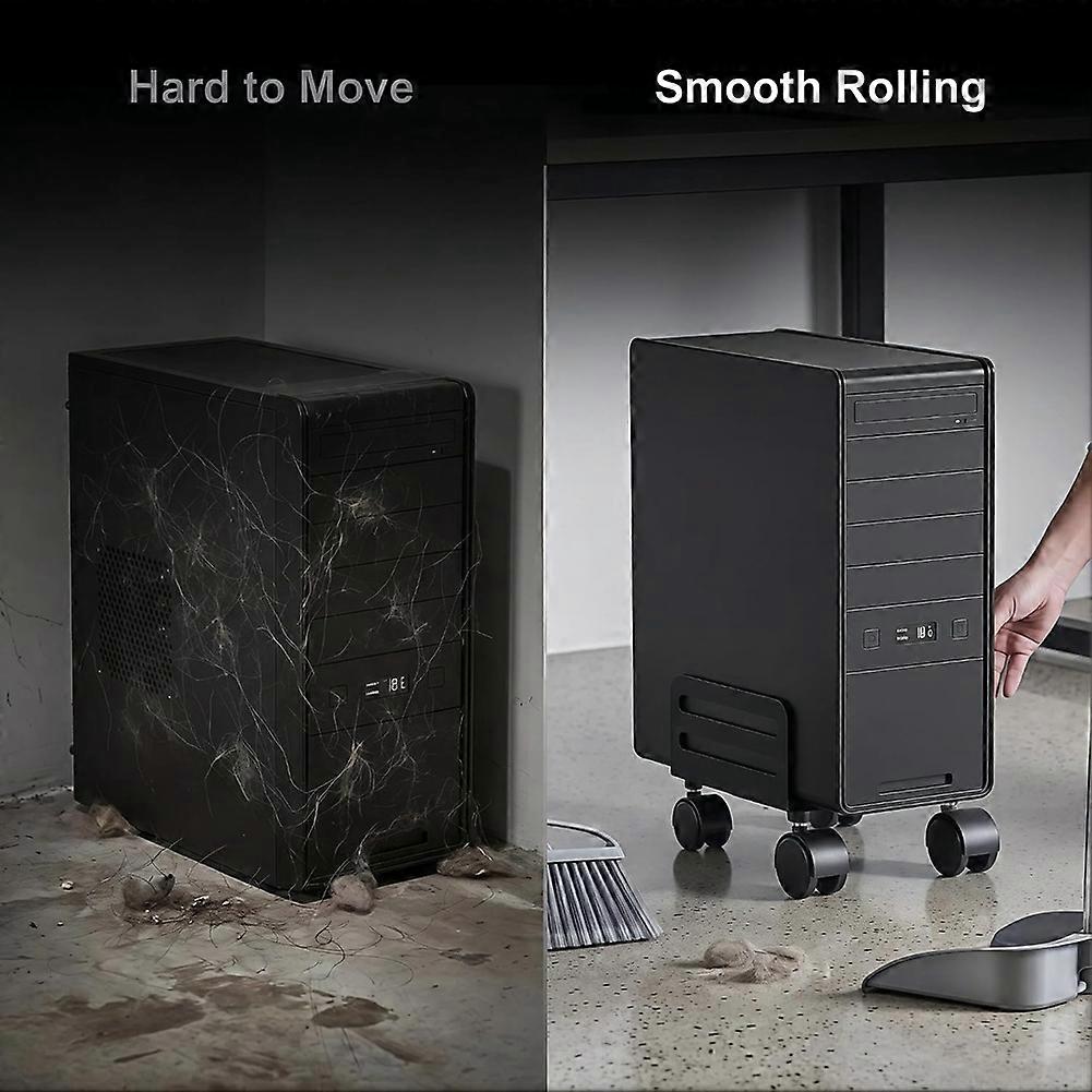 Computer Tower Stand,4.7"-8.2" Width Adjustable Mobile CPU Stand, Rolling PC Stand,Ventilated PC Holder with Wheels