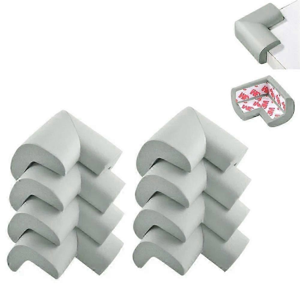 8 Pack - Table Corner Protectors / Edge Protectors - Light Grey