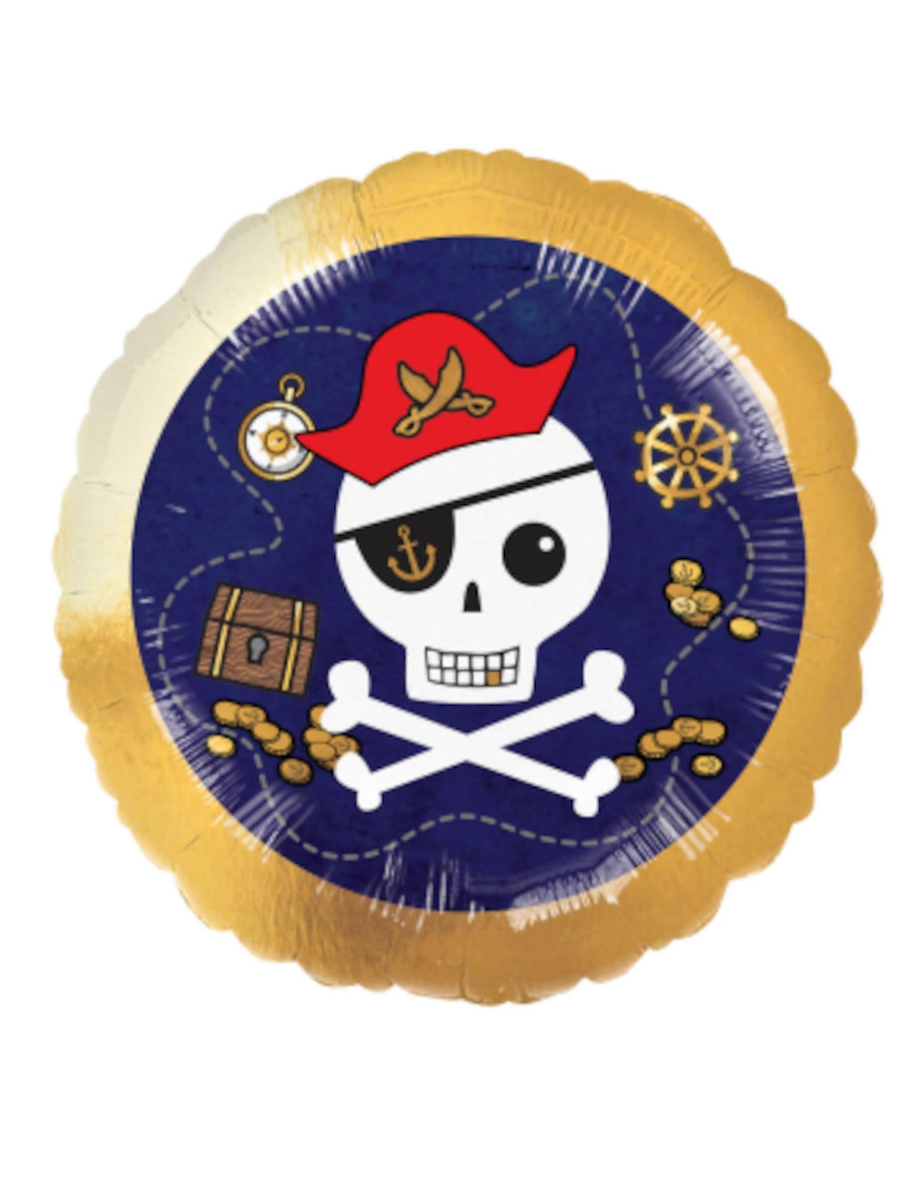 Pirate treasure map foil balloon 43 cm