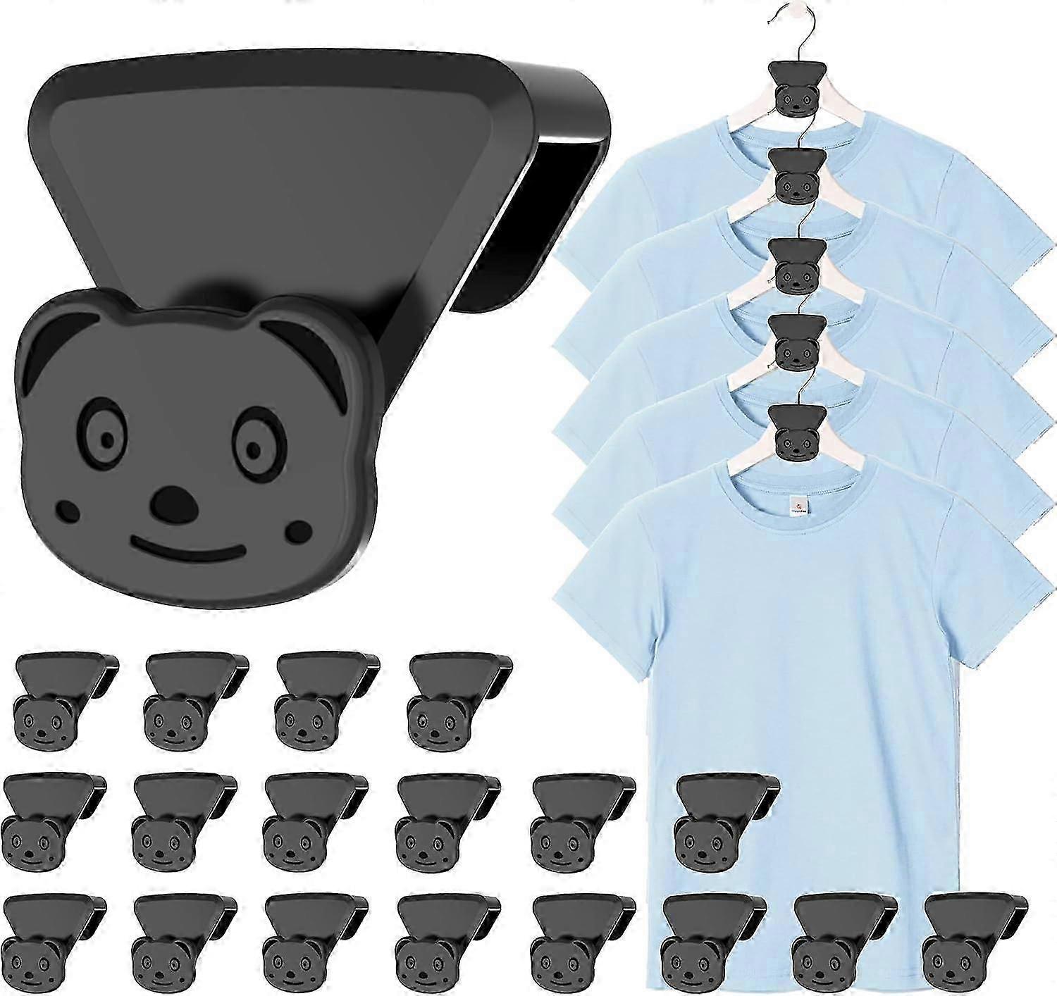 Closet hanger extension clips