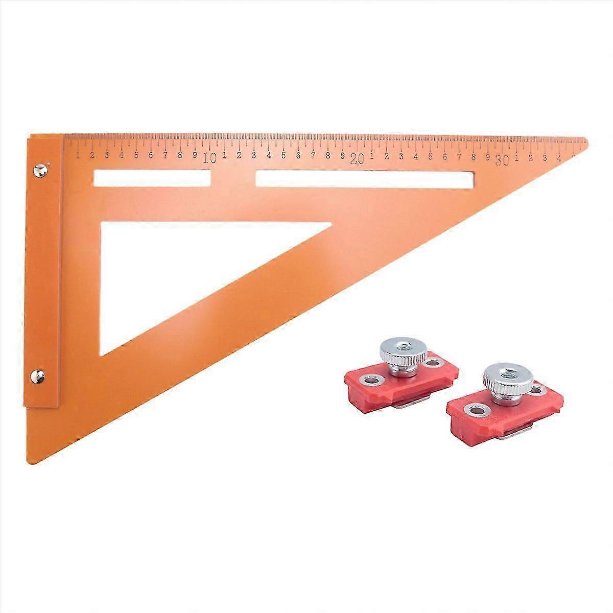 Multipurpose Triangles Ruler with Positioning Slide Universal Measuring Marking Tool for Carpenters