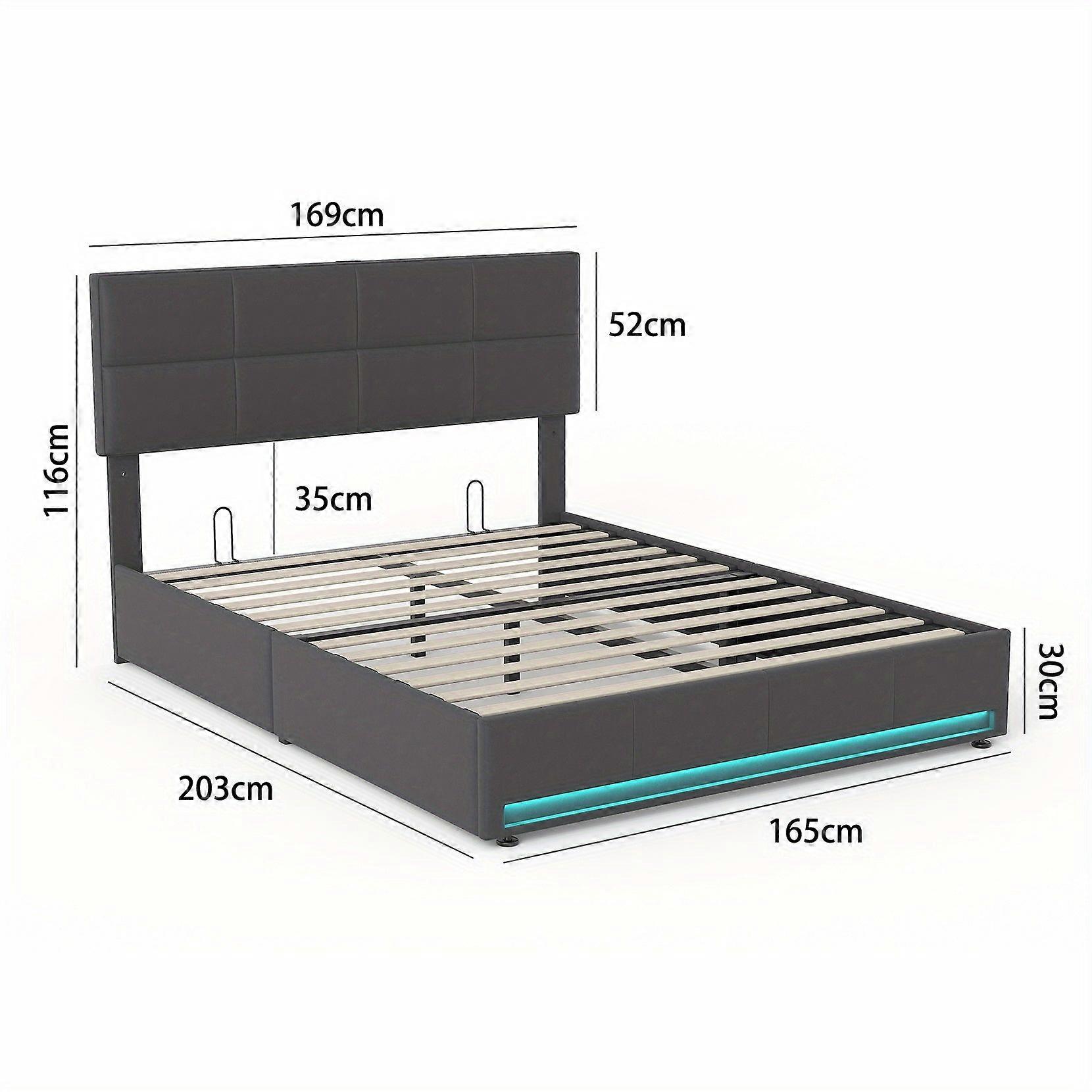 Bedframe - Opbergbed - Gestoffeerd Bed - Platformbed - Tweepersoonsbed