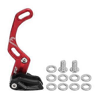 Bike Chain Guide, Aluminum Alloy, Single Disc, High Strength Lightweight Replacement, CNC Machined, Red, for Mountain Bike