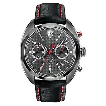 Ferrari Formula Sportiva horloge voor Japanse Quartz analoge man met koeienhuid armband 0830209