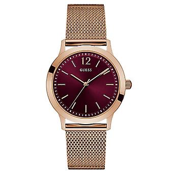 Guess exchange Quartz Analog Woman Watch with W0921G5 Stainless Steel Bracelet