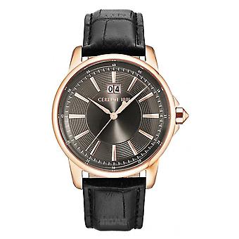 Cerruti giudecca Quartz Analog Man Watch with Cra072SR13BK Cowskin Bracelet