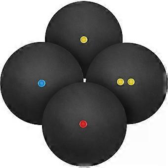 Squash Balls 4 Pack Rubber Indoor Training for Gyms and Homes