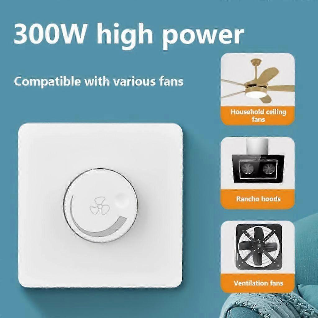Concealed Mount Ceiling Fan Speed Controller 86 Type Stepless Adjustment Speed