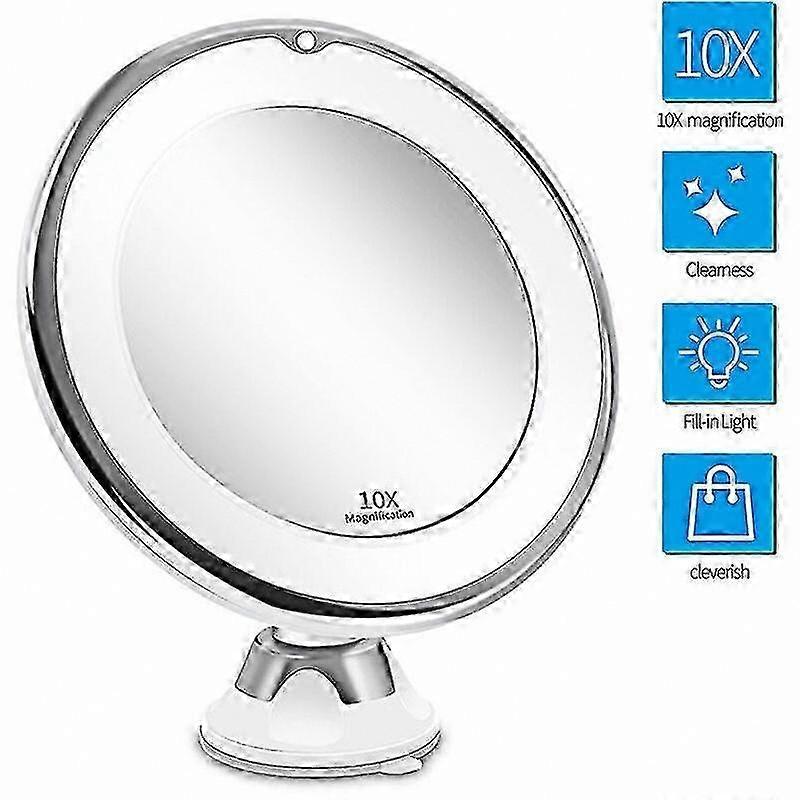10X LED Lighted Swivel Makeup Mirror