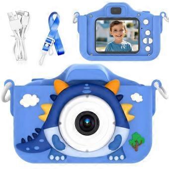 Kids Camera with Dual Lenses, 1080P HD 48MP Video Recording, Built-In Educational Games and Multiple Filters, Birthday Gift for Boys Girls