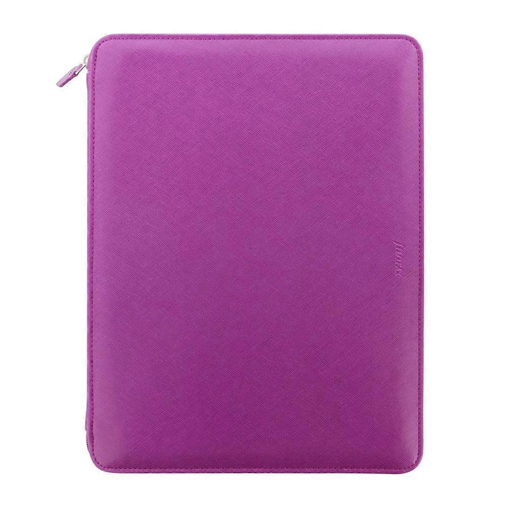 RASPBERRY Filofax Stylish Saffiano A4 Size Document Organiser Secure Zip Folio