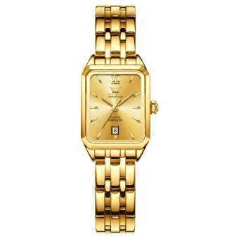 OLEVS 5616 – Elegante Luxus-Armbanduhren, goldfarben, klassisches Damenmodell mit Kalenderfunktion, Stahl, Geschenk, wasserdicht, Quarzwerk, für Damen.