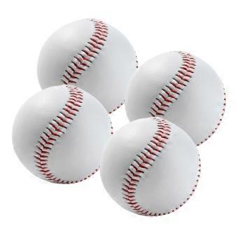 4 stuks zachte honkballen 9 inch, PU baseball handgestikt