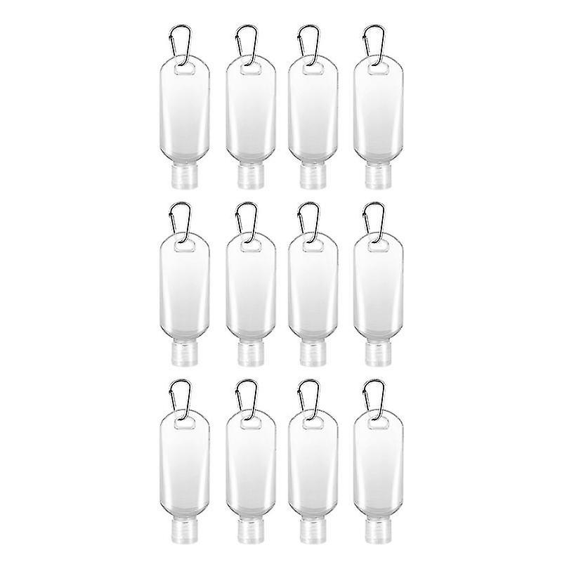 11.5X4cm Transparent Color Travel Bottles & Containers 12pcs 50ml Travel Empty Bottles Practical Con