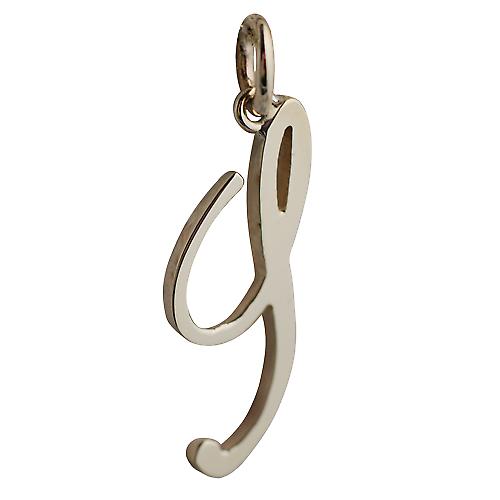 9ct Gold 26x11mm plain plain Initial S Pendant