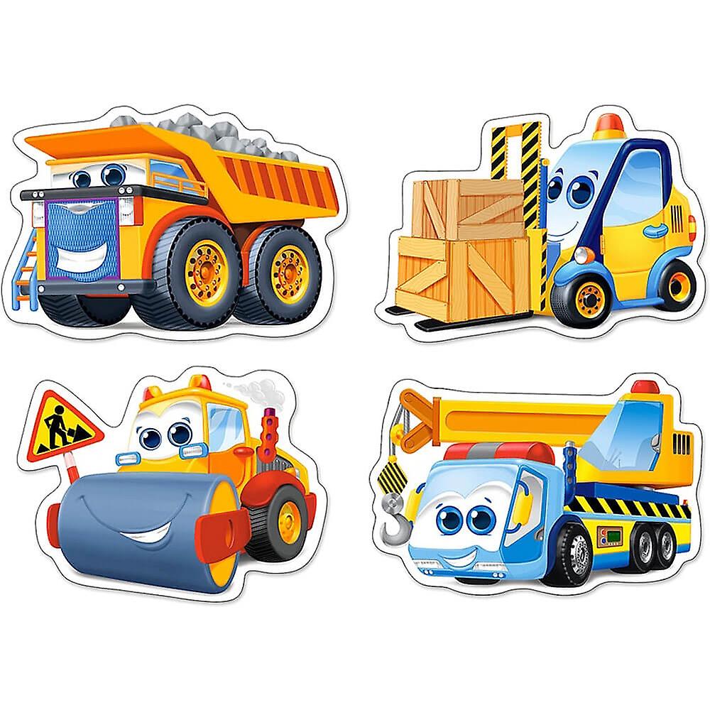 Castorland Funny Building Machines 4x Contour Jigsaw Puzzle Ages 3+ and Up