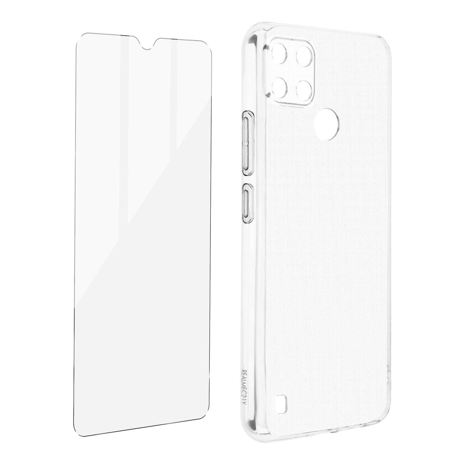 Capa para Realme C21Y e C25Y Silicone Flexível Película transparente