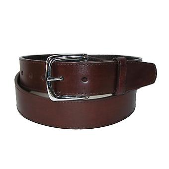 CTM Men's Leather Money Belt With Removable Buckle - 1.5" Wide, 17" Zippered Compartment, Black, Size 44