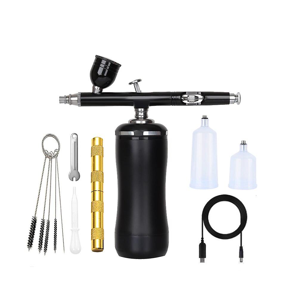 Automatic Airbrush Kit With Dual Action Air Brush Gun Cordless Single Piston Compressor For Food Decoration