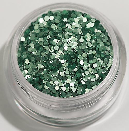 Nagel glitter - Hexagon - Mint groen (mat) - 8ml - Glitter