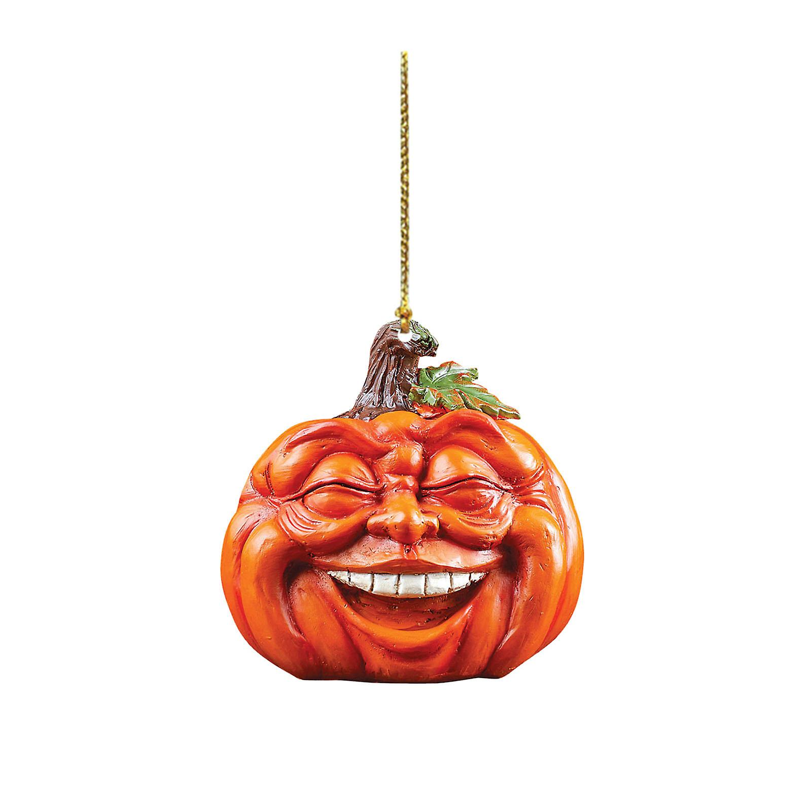 Halloween Decorations 2d Printed Funny Pumpkin Face Acrylic Pendant Festival Ornament For Wall Door Window