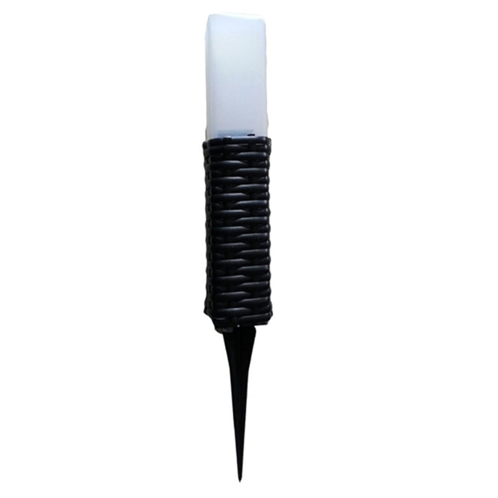 Solar Powered Garden Stake Lights Waterproof 1.2v Rectangular Rattan Light For Pathway Walkway Driveway Yard