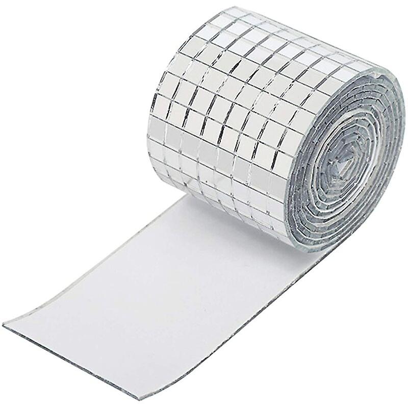 Mirror Tile Sticker Silver Self Adhesive Glass Mini Square