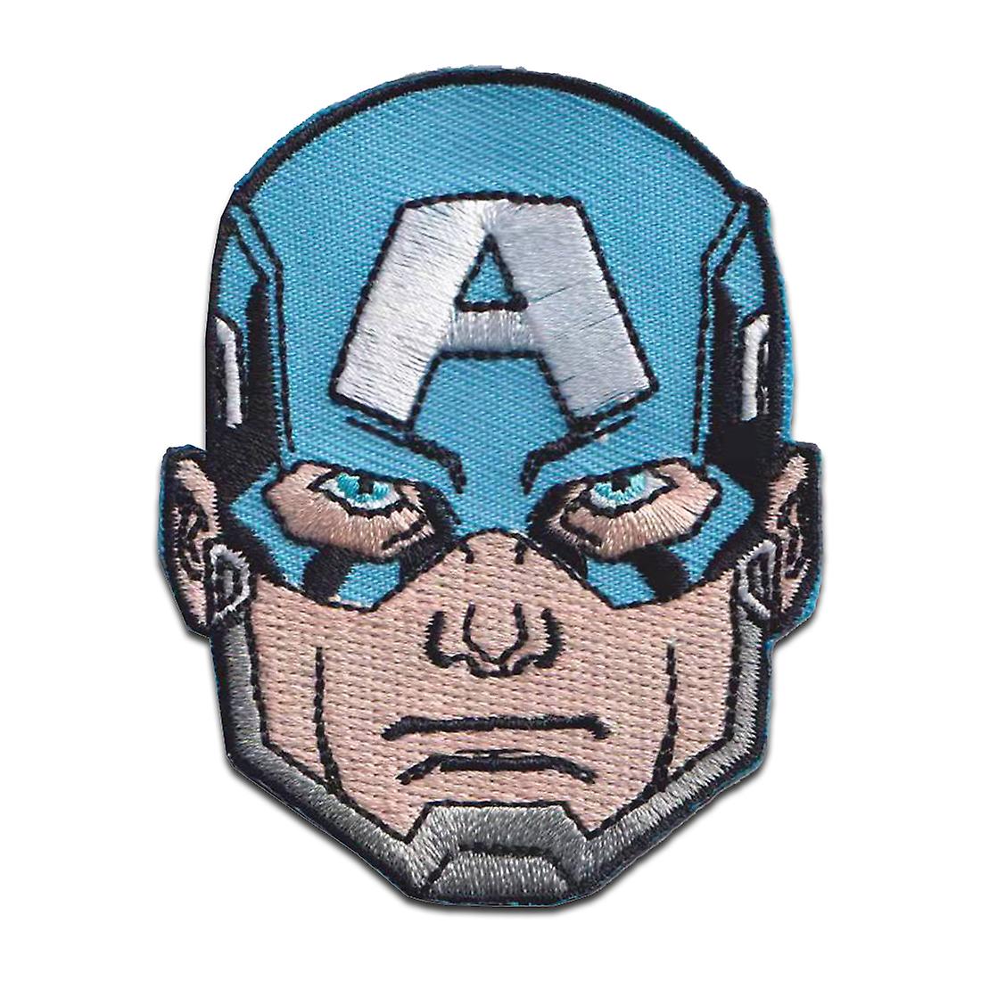 Marvel © Avengers Captain America Head - patch, iron-on patch, size: 7 x 5.3 cm