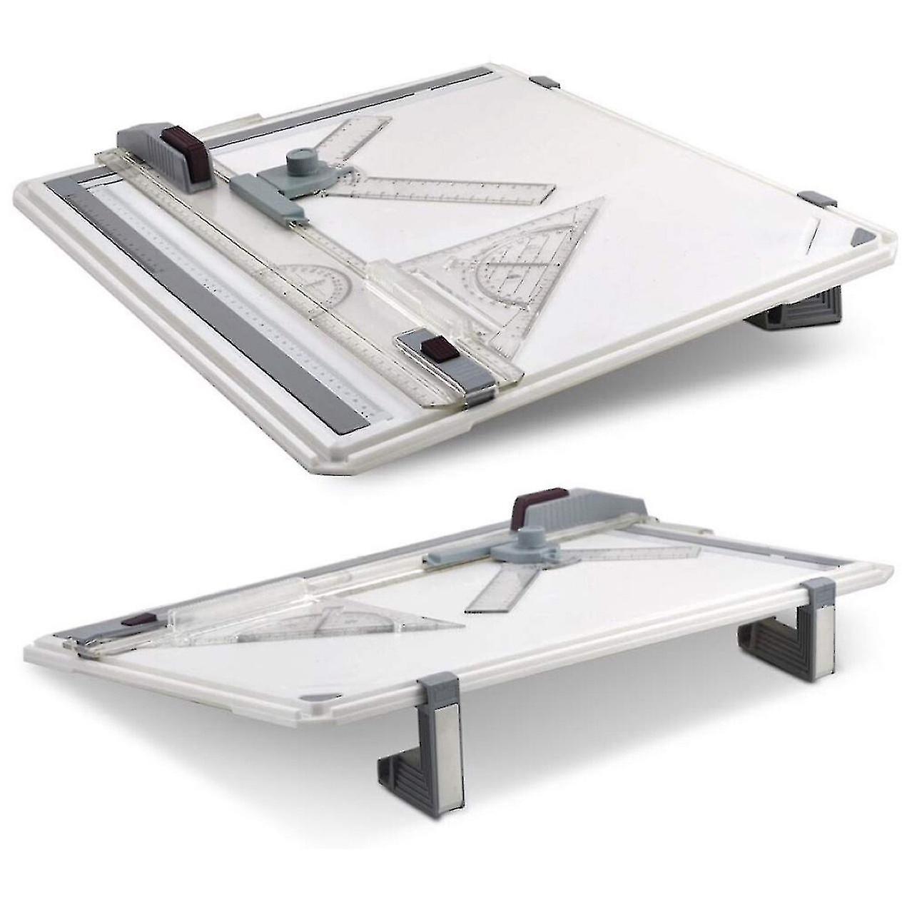 A3 Drawing Board Set, Technical Drafting Table Metric System 51*37 Cm, Multi-function Drawing Board Tool With Parallel Motion Accessories, Adjustable