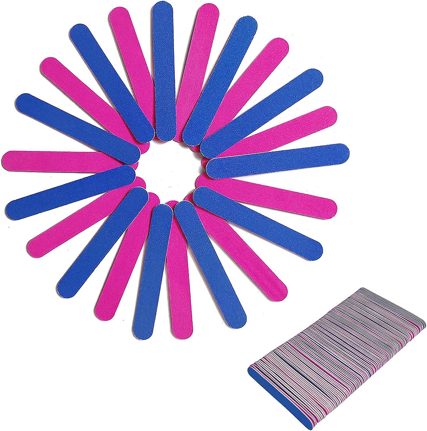 100 pcs Mini Double-Sided Nail Buffer 180/240 Grit, Portable Professional Nail Buffer, Nail Styling Tools